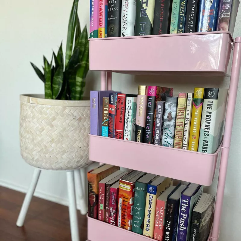 Cart with books on it