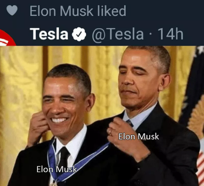 elon musk likes tesla tweet