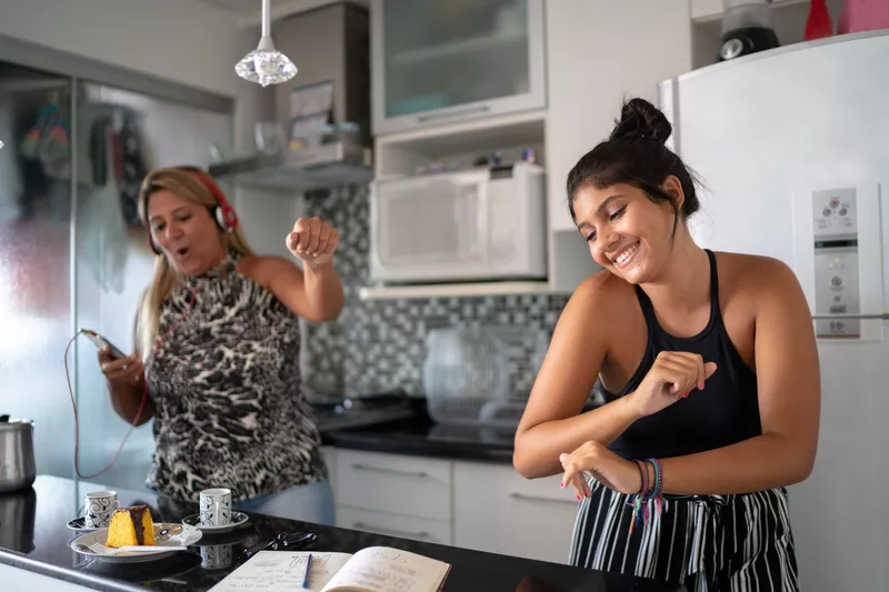 Dancing in the kitchen