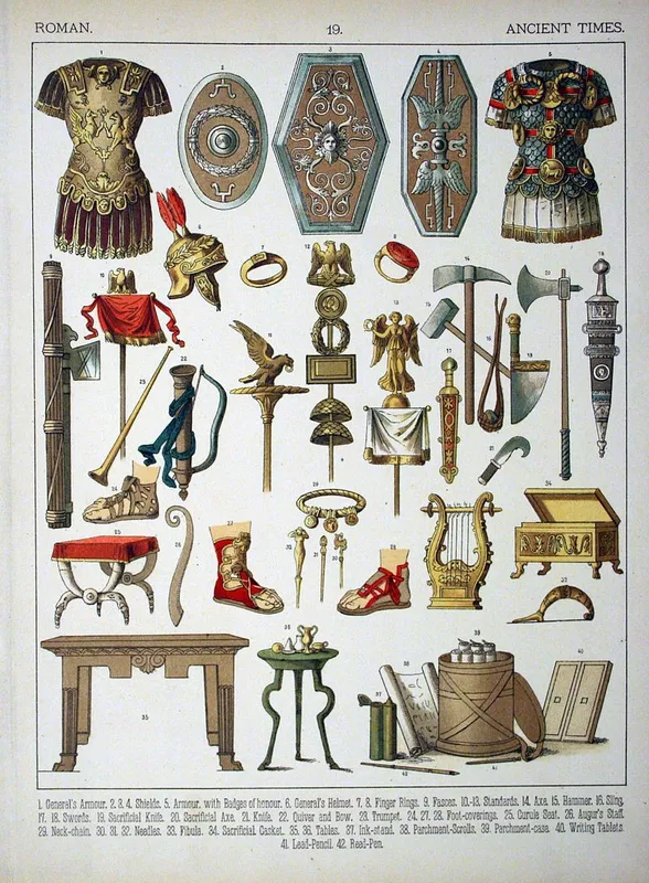 Roman equipment and valuables