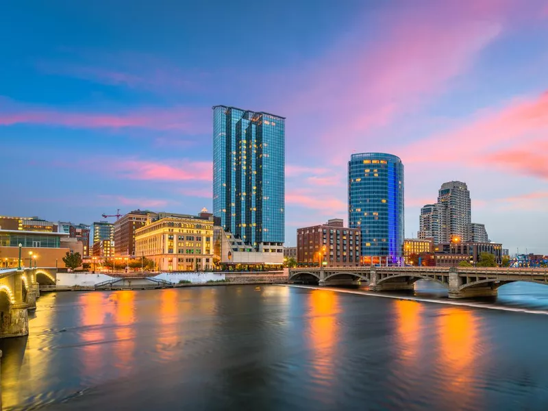 Grand Rapids, Michigan, USA Downtown Skyline