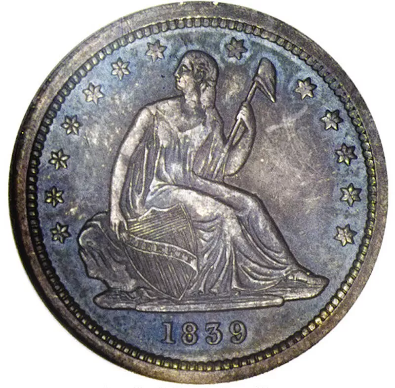 1839 Proof Seated Liberty Quarter