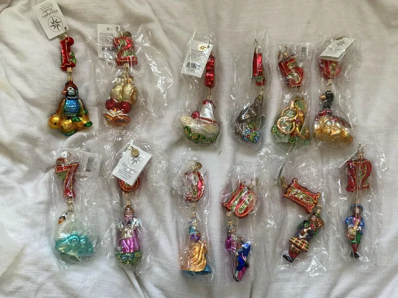 Christopher Radko 12 Days of Christmas Ornament Set