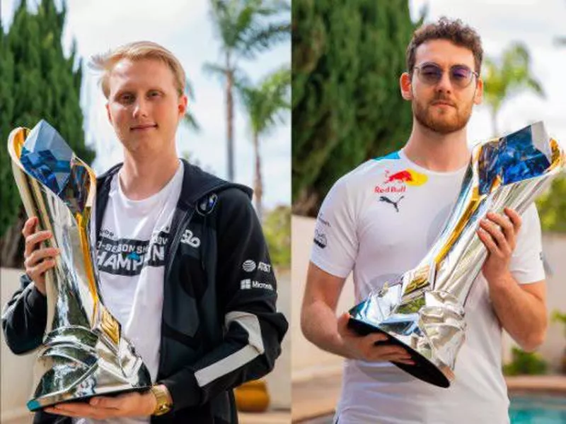 Cloud 9 players with trophies