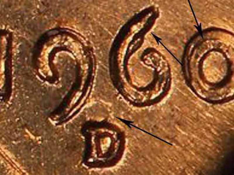 1960 D Lincoln Memorial Cent (D Over D - Small Date Over Large Date)