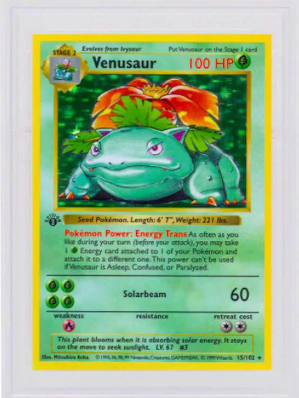 1999 First Edition Shadowless Holo Venusaur