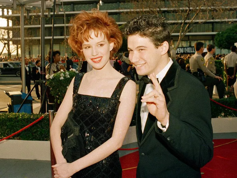 Molly Ringwald and Adam Horovitz arrive at the the Dorothy Chandler Pavilion Monday, March 30, 1987