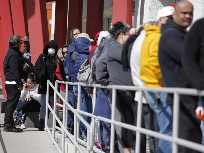 Unemployed people at the One-Stop Career Center in Las Vegas, Nevada