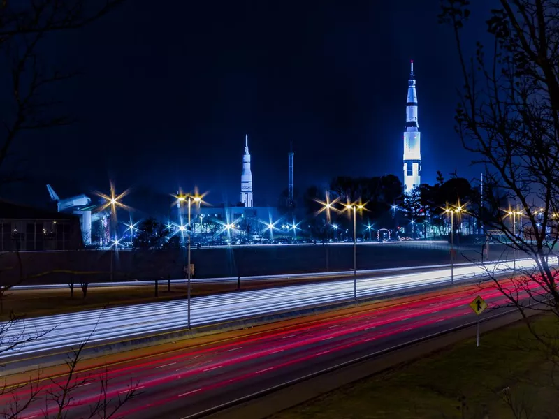 U.S. Space and Rocket Center Huntsville, AL with highway