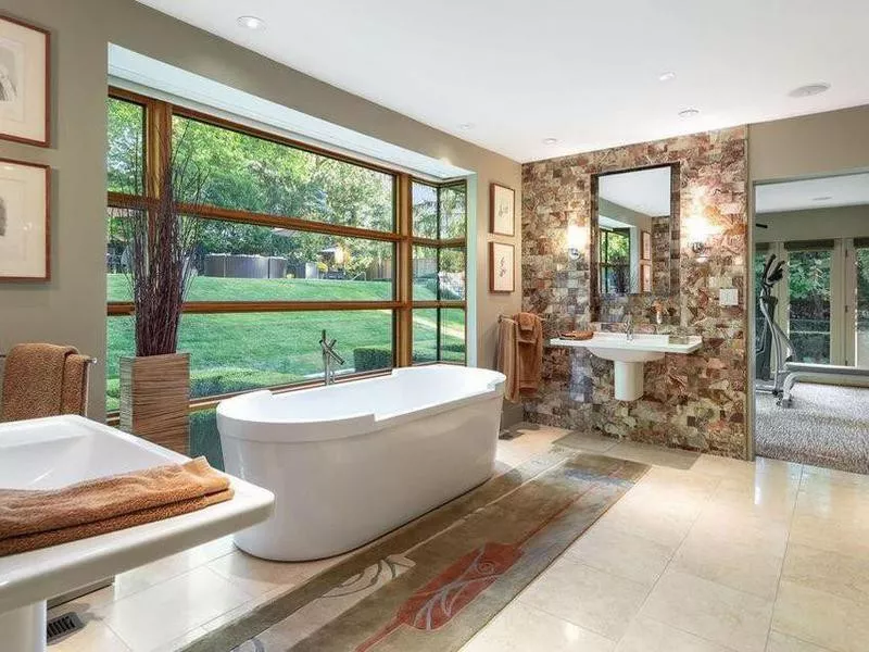 Master bathroom with soaking tub