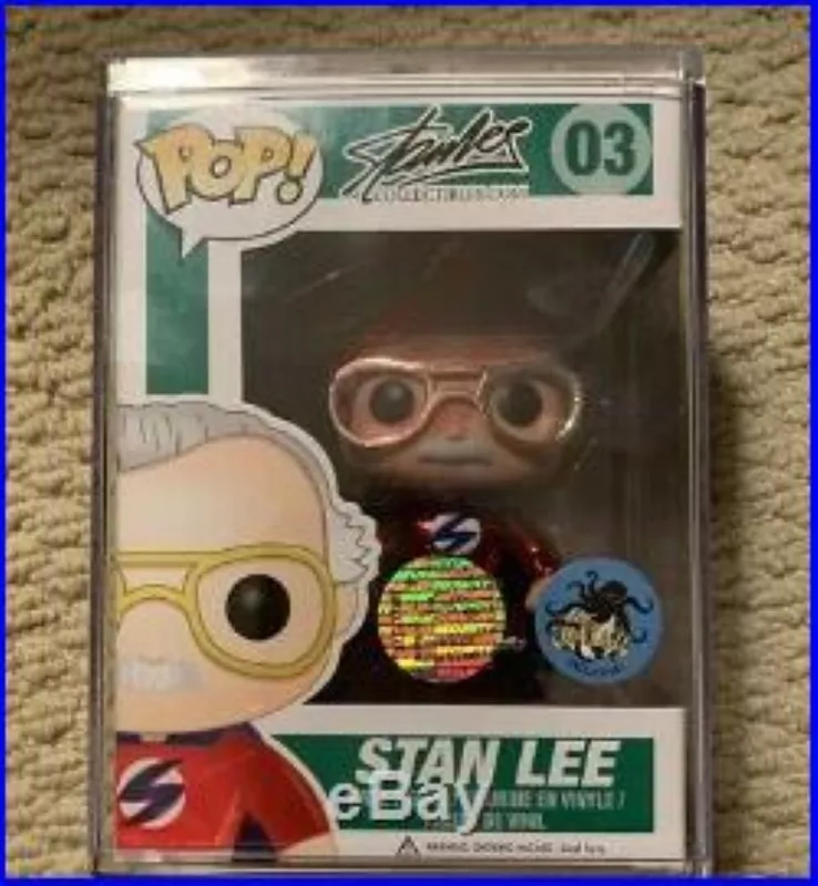 Superhero Stan Lee Red Chrome/Metallic Funko