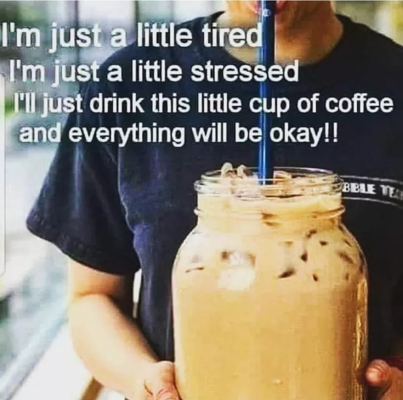 Giant iced coffee meme