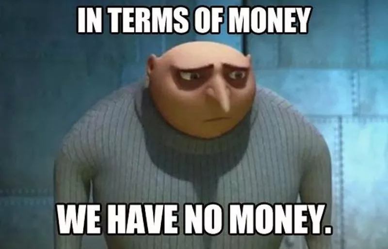 No money