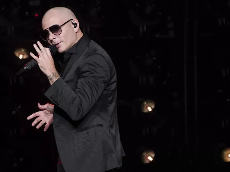 Pitbull performing