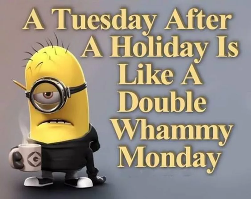 Double whammy Monday minion meme