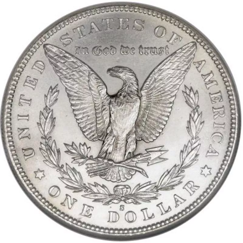 1893-S Morgan Silver Dollar back