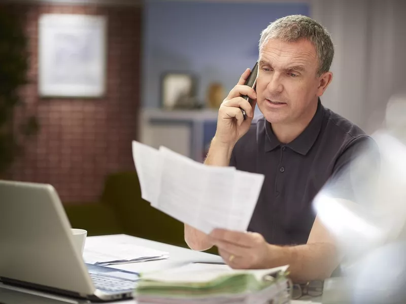 Man talking on phone