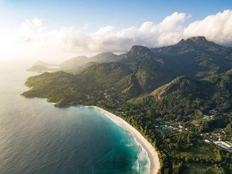 Beautiful ocean coast and mountains