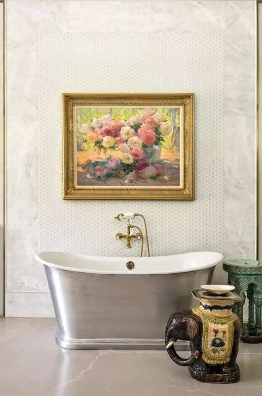 Master bathroom with large soaking tub