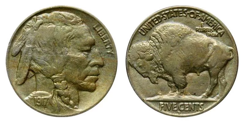 1917 D Buffalo Nickel