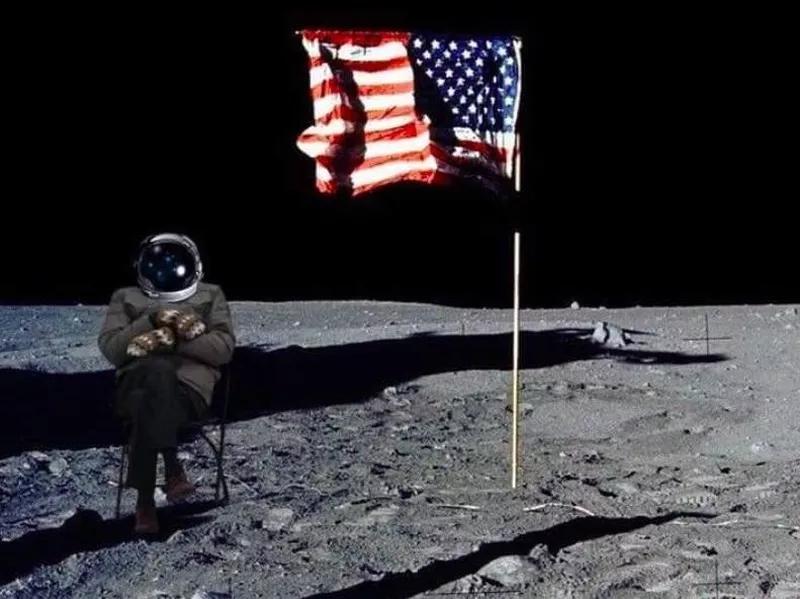 Bernie Sanders on the moon