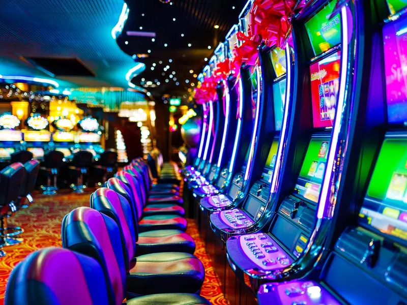 Slot machines in casino