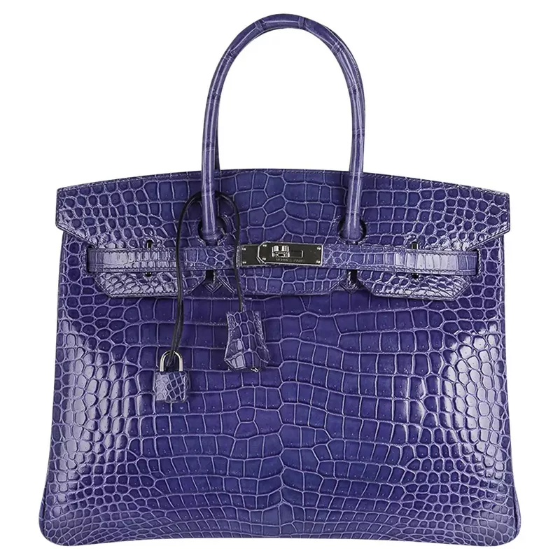 Blue Porosus Crocodile Birkin