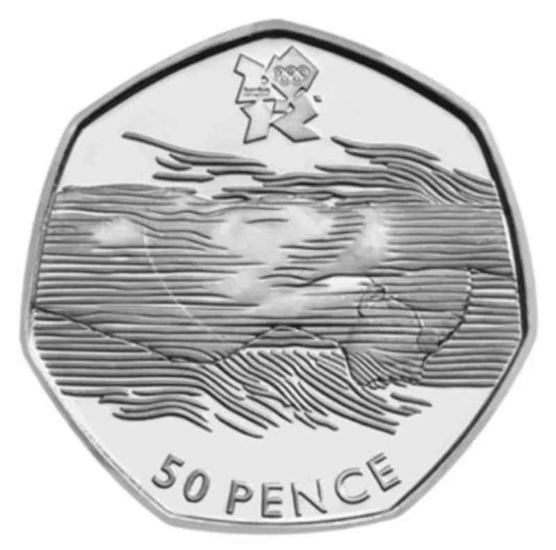 2012 U.K. Olympic Swimming 50p