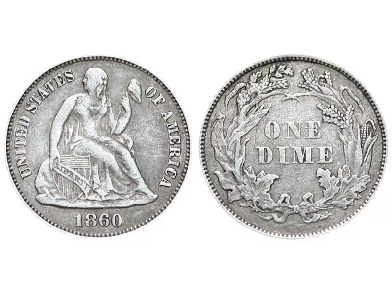 1860 Liberty Seated Dime