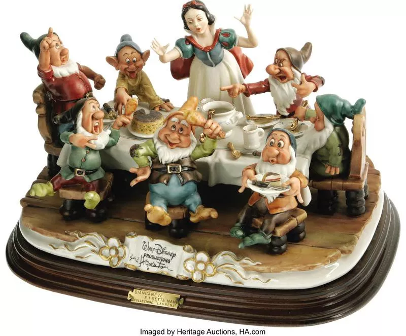 Snow White and the Seven Dwarfs Porcelain Sculpture