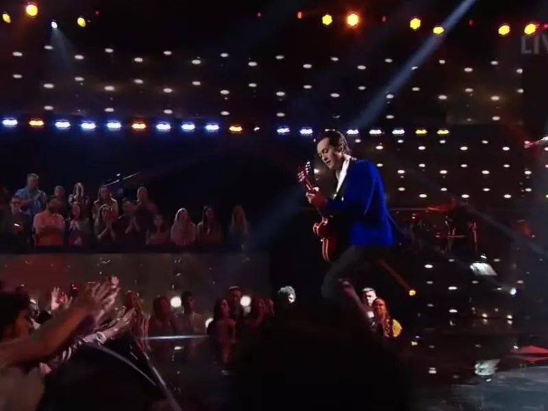 Laine Hardy performing Johnny B. Goode on American Idol