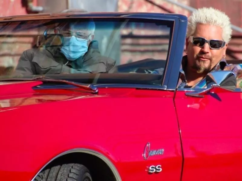 Bernie Sanders with Guy Fieri