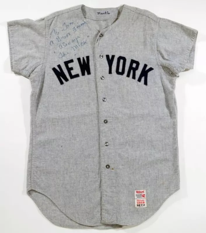 Mickey Mantle’s Signed 1968 Road Jersey