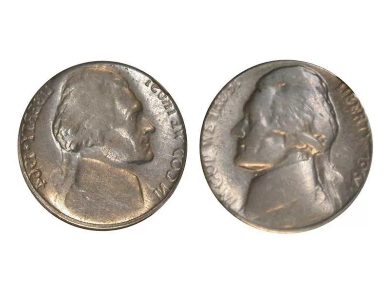 1964 Jefferson Mirror Brockage on Reverse