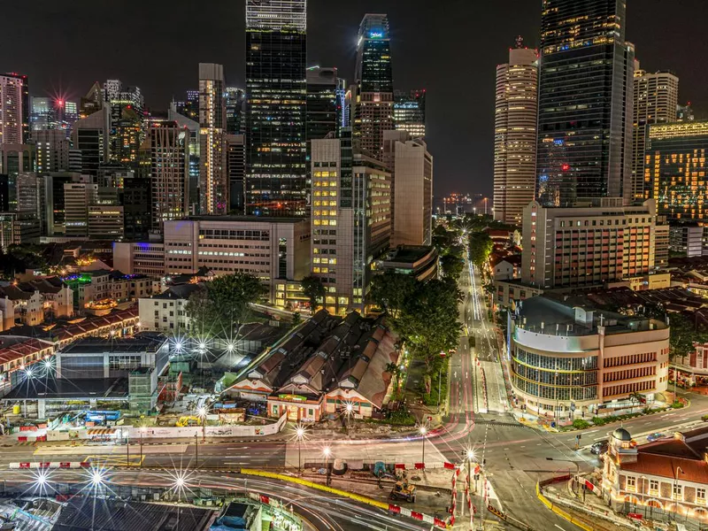 Singapore cityscape at night