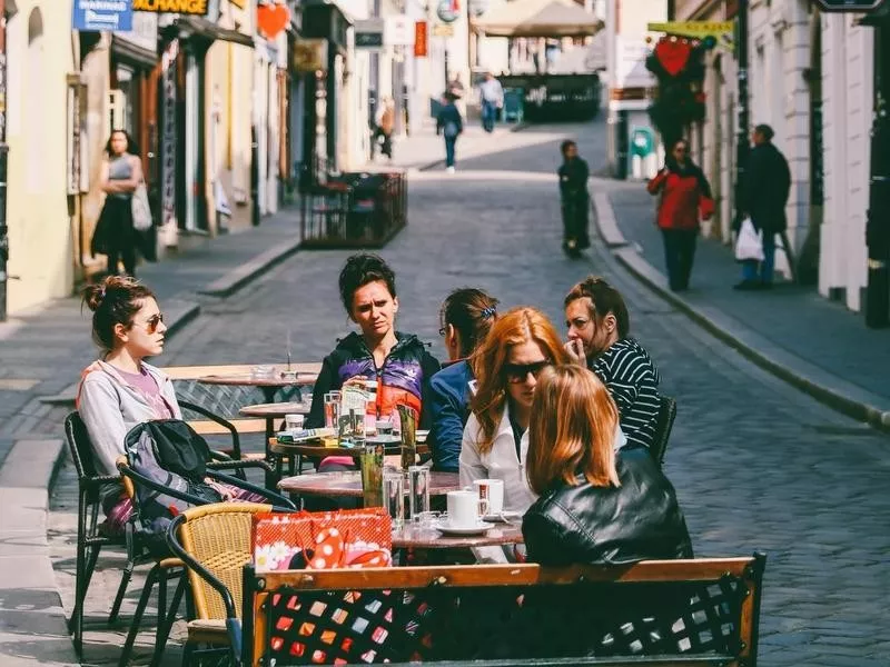 Cafe in Zagreb, Croatia