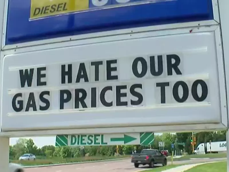 Gas station sign