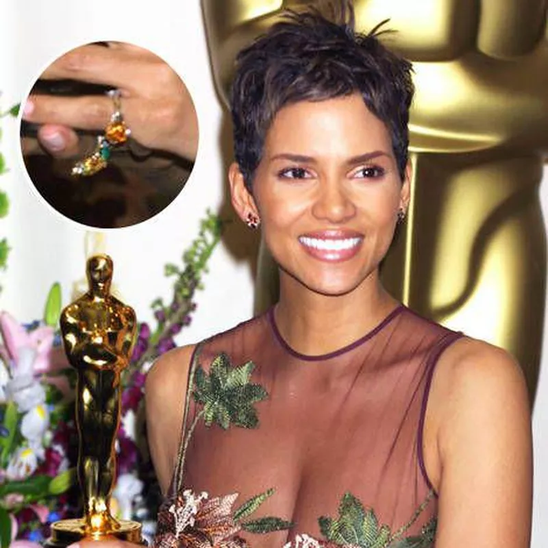 Halle Berry wearing Pumpkin Diamond