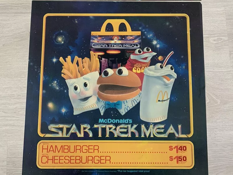 Vintage 1979 Star Trek McDonald's Happy Meal Store Sign