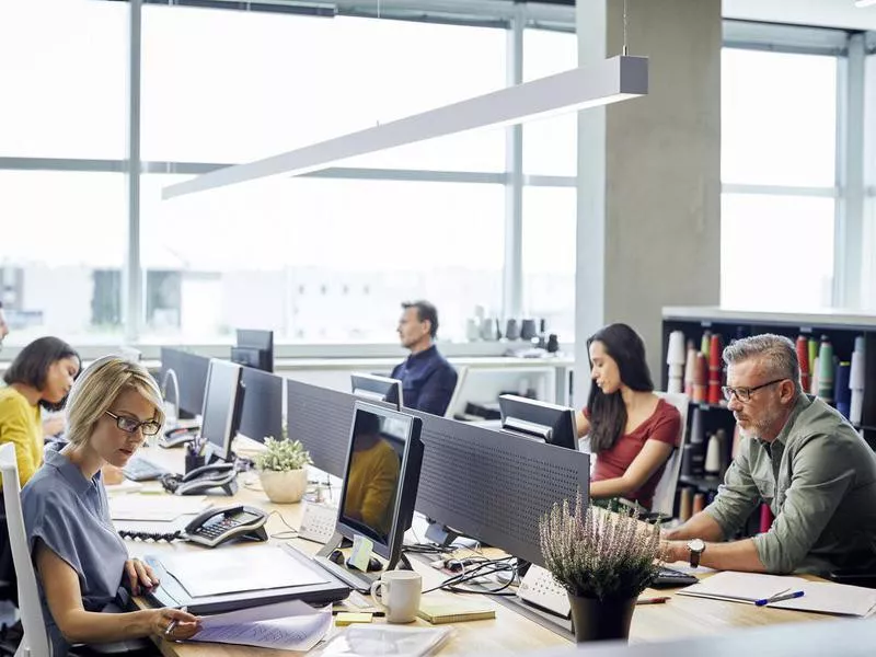 Employees working in office