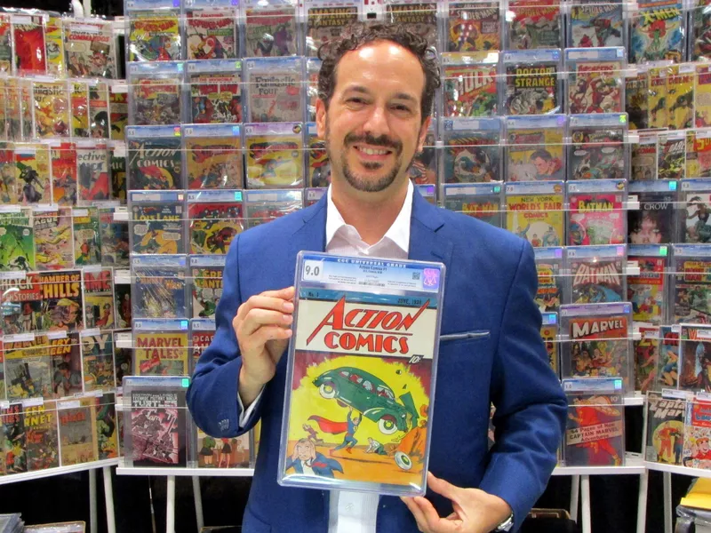 Vincent Zurzolo with comic book