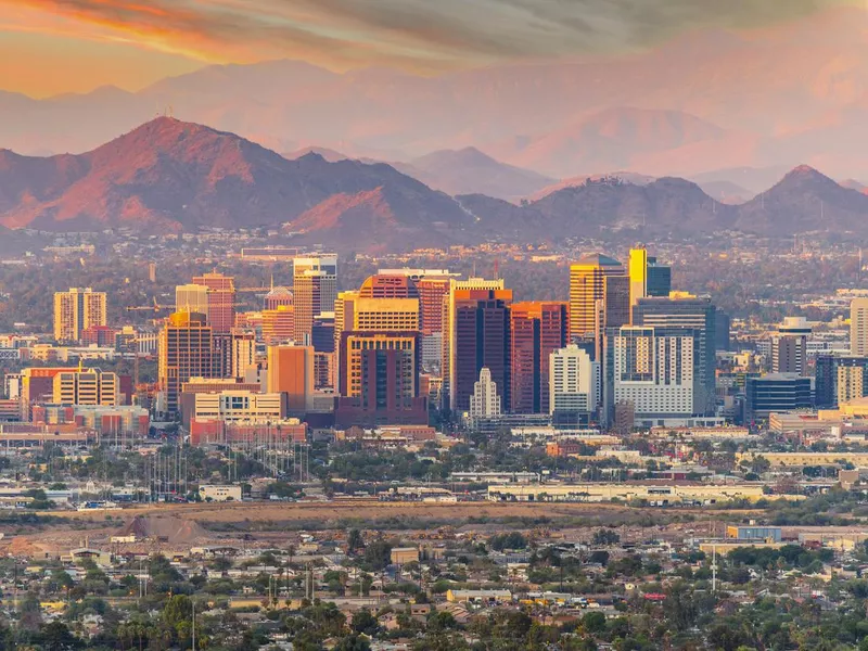 Phoenix, Arizona skyline at dusk