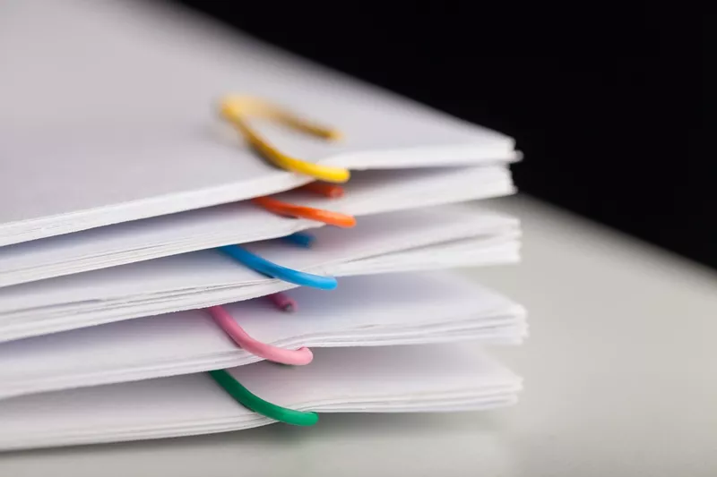 Colorful paper clips