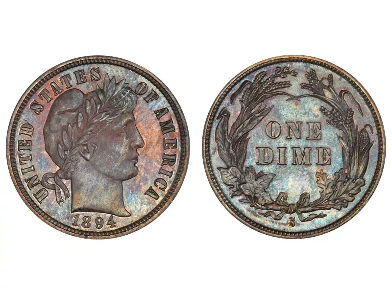 1894-S Barber Dime