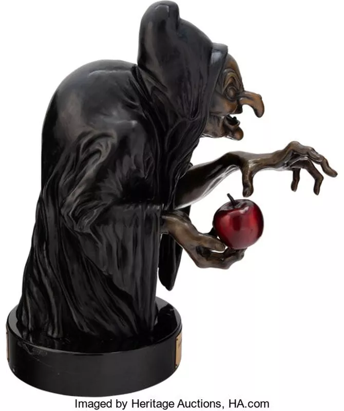 Snow White and the Seven Dwarfs Old Hag bronze statue