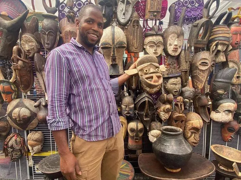 Masks at Chelsea Flea Market