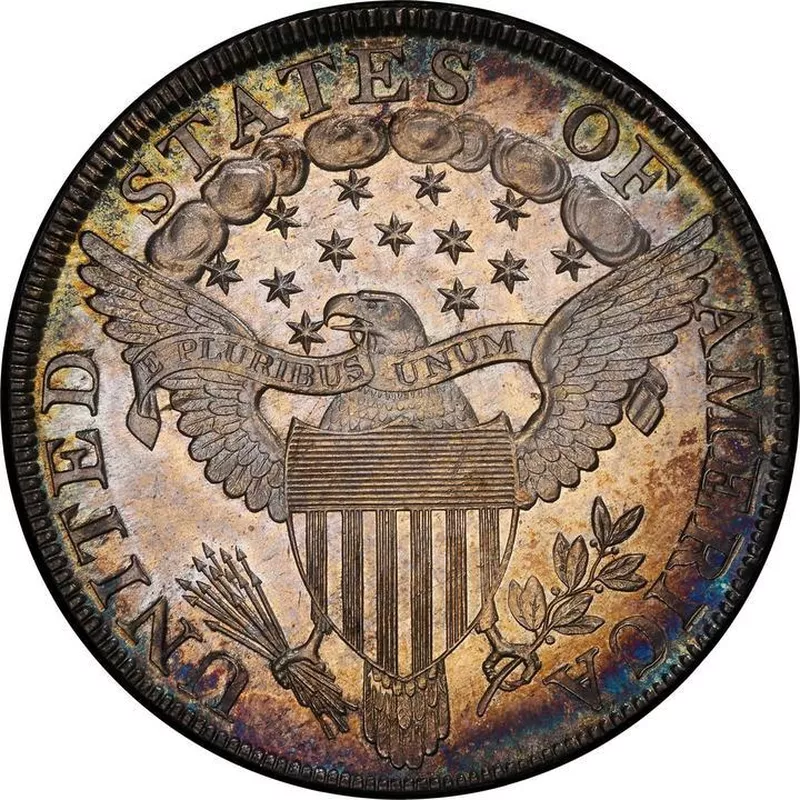 Back of 1801 Draped Bust Silver Dollar