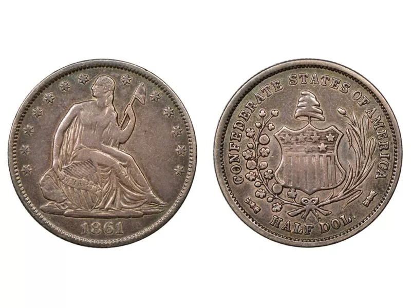 1861 Confederate States of America Half Dollar