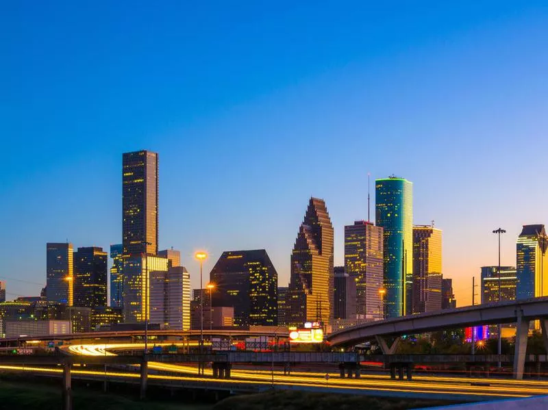 Downtown Houston Skyline at Sunset