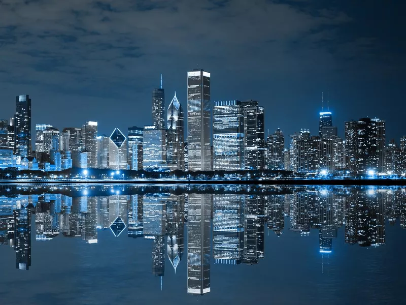 Chicago at night